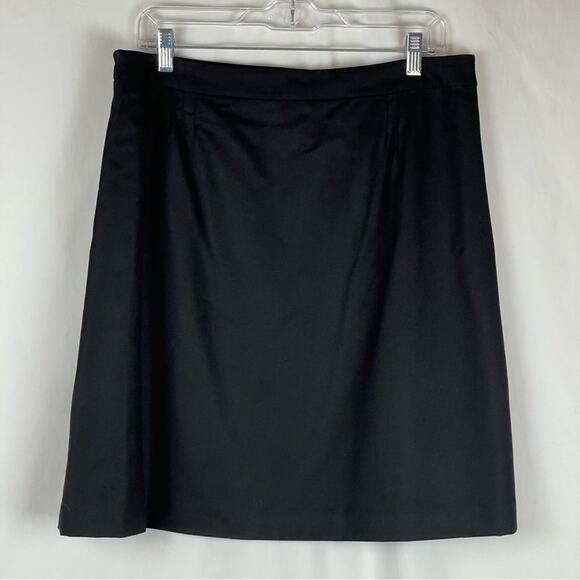 J Crew Black Pure Wool Dark Academia Prep OfficeCore Pleated Skirt NWOT Size 12 - Picture 5 of 11